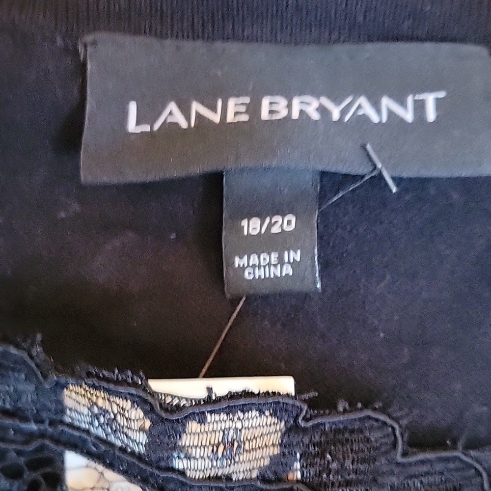 Lane Bryant Women's V-Neck Sweater with Lace Neckline Size 18/20 - Picture 2 of 9